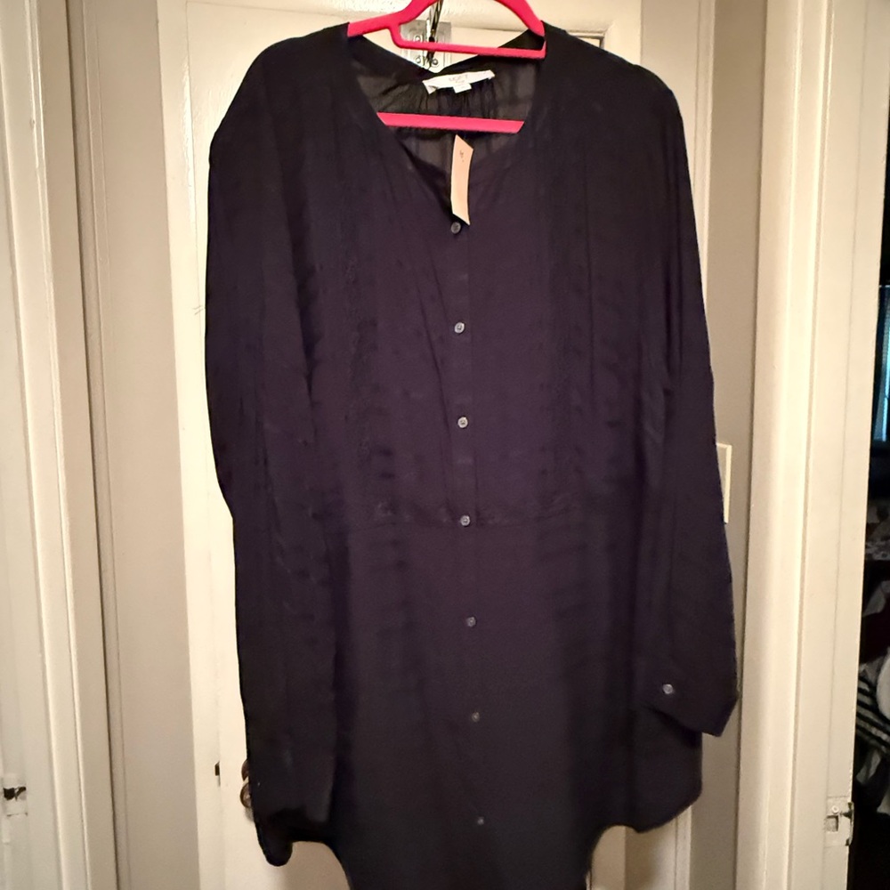 Women’s Loft Black Long Sleeve Blouse